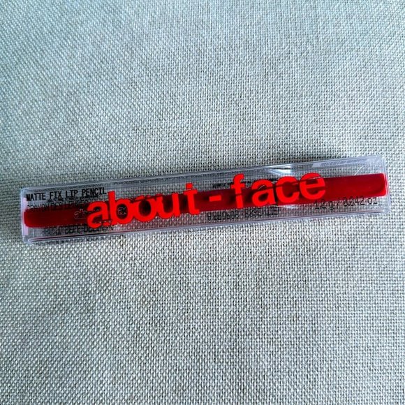 ABOUT-FACE Red Sound the Alarm Matte Fix Lip Pencil NWT - Picture 3 of 5